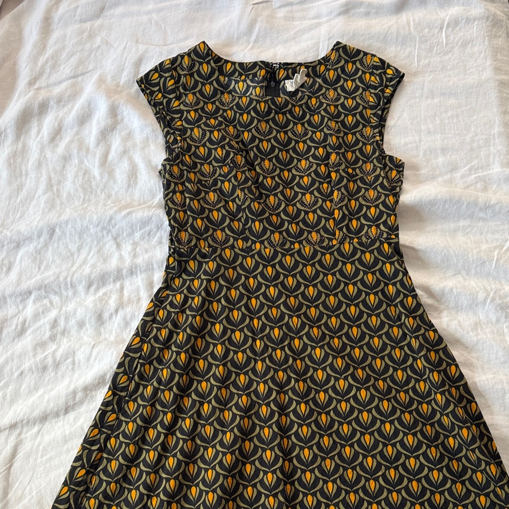 100% cotton flared skirt dress